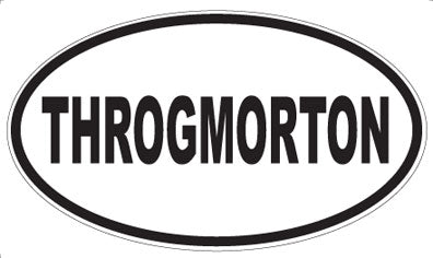THROGMORTON - Oval Sticker