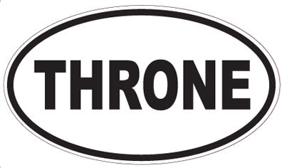 THRONE - Oval Sticker