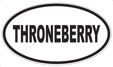 THRONEBERRY - Oval Sticker