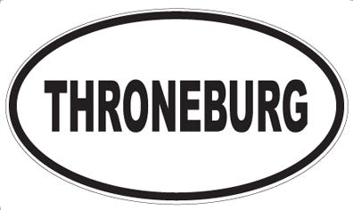 THRONEBURG - Oval Sticker
