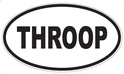 THROOP - Oval Sticker