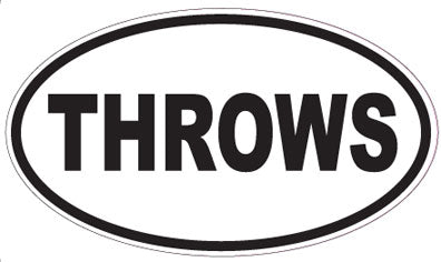 THROWS - Oval Sticker