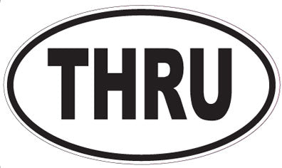 THRU - Oval Sticker