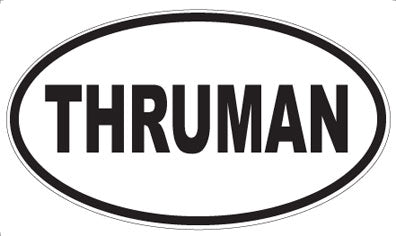 THRUMAN - Oval Sticker