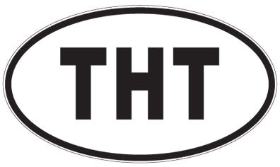 THT - 3 Letter Initials Oval Magnet