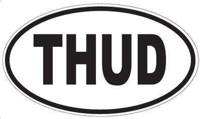 THUD - Oval Sticker
