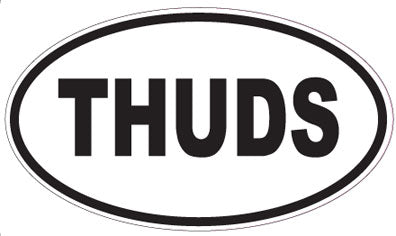 THUDS - Oval Sticker