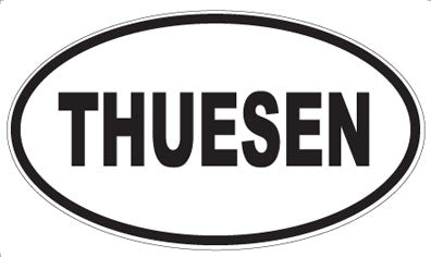 THUESEN - Oval Sticker