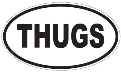 THUGS - Oval Sticker