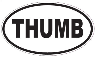 THUMB - Oval Sticker