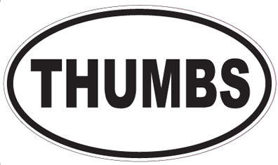 THUMBS - Oval Sticker