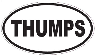 THUMPS - Oval Sticker