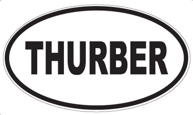 THURBER - Oval Sticker