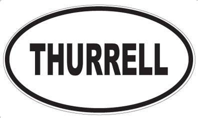 THURRELL - Oval Sticker