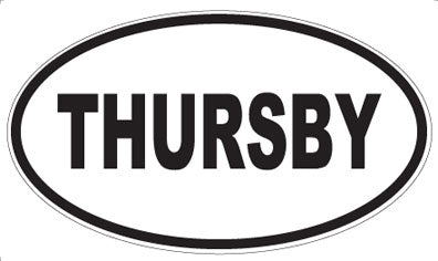 THURSBY - Oval Sticker