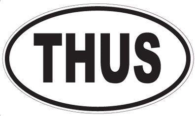 THUS - Oval Sticker