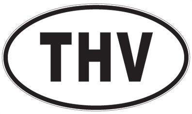 THV - 3 Letter Initials Oval Magnet