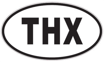 THX - 3 Letter Initials Oval Magnet