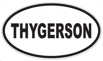 THYGERSON - Oval Sticker
