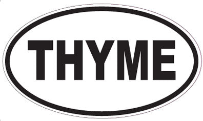 THYME - Oval Sticker