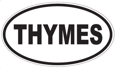 THYMES - Oval Sticker