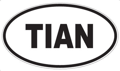 TIAN - Oval Sticker