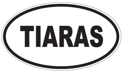 TIARAS - Oval Sticker