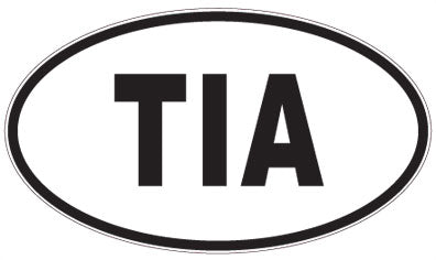 TIA - 3 Letter Initials Oval Magnet