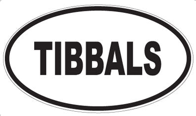 TIBBALS - Oval Sticker