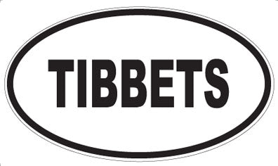 TIBBETS - Oval Sticker