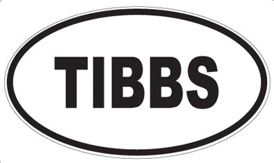 TIBBS - Oval Sticker