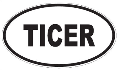 TICER - Oval Sticker