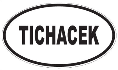 TICHACEK - Oval Sticker