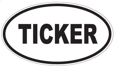 TICKER - Oval Sticker