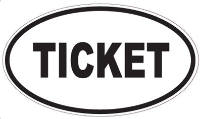 TICKET - Oval Sticker