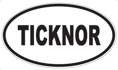 TICKNOR - Oval Magnet
