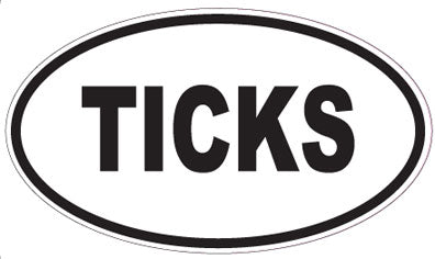 TICKS - Oval Sticker