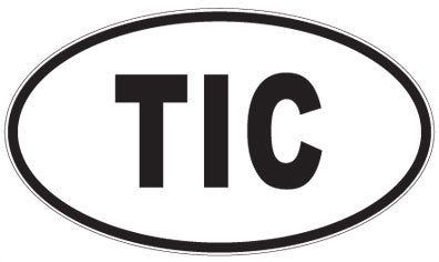 TIC - 3 Letter Initials Oval Magnet