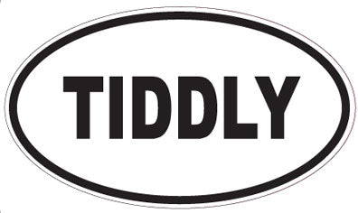 TIDDLY - Oval Sticker