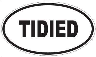 TIDIED - Oval Sticker