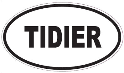 TIDIER - Oval Sticker