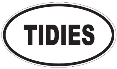 TIDIES - Oval Sticker
