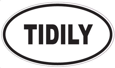 TIDILY - Oval Sticker