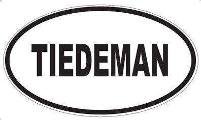TIEDEMAN - Oval Sticker