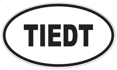 TIEDT - Oval Sticker