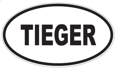 TIEGER - Oval Sticker
