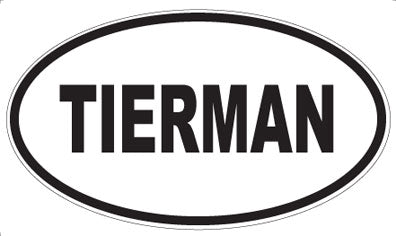TIERMAN - Oval Sticker
