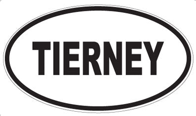 TIERNEY - Oval Sticker