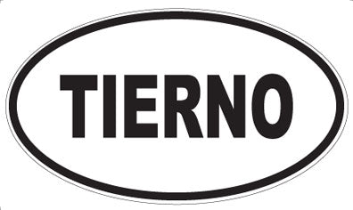 TIERNO - Oval Sticker