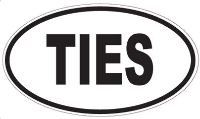 TIES - Oval Sticker